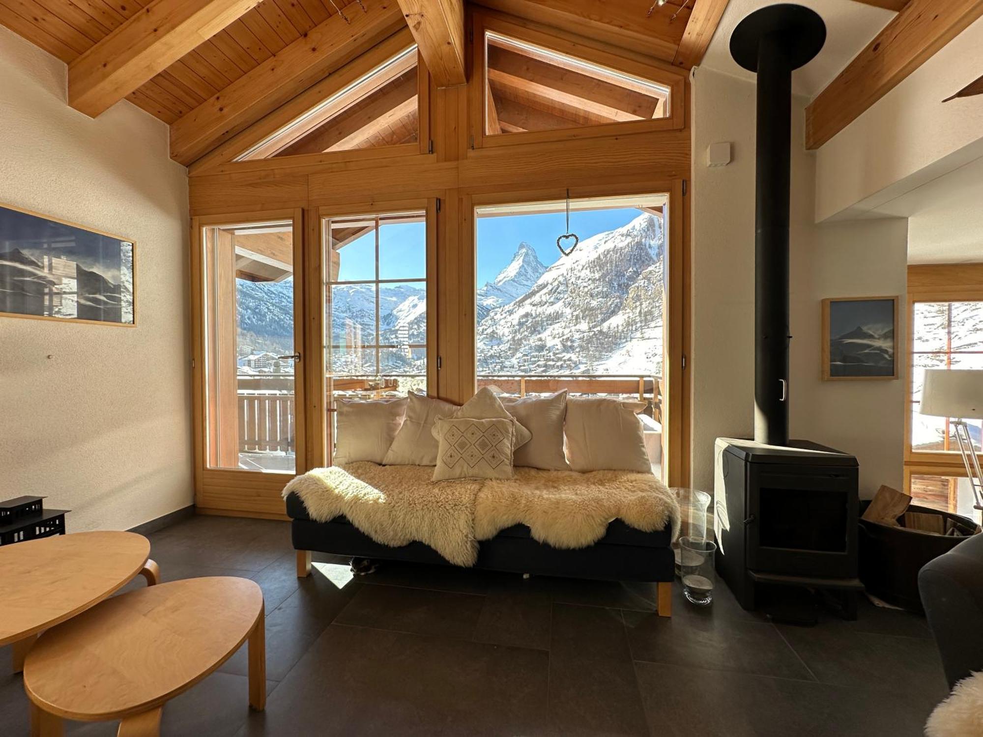 Modern Self-Catering Apartment With Matterhorn Views Zermatt Exterior foto