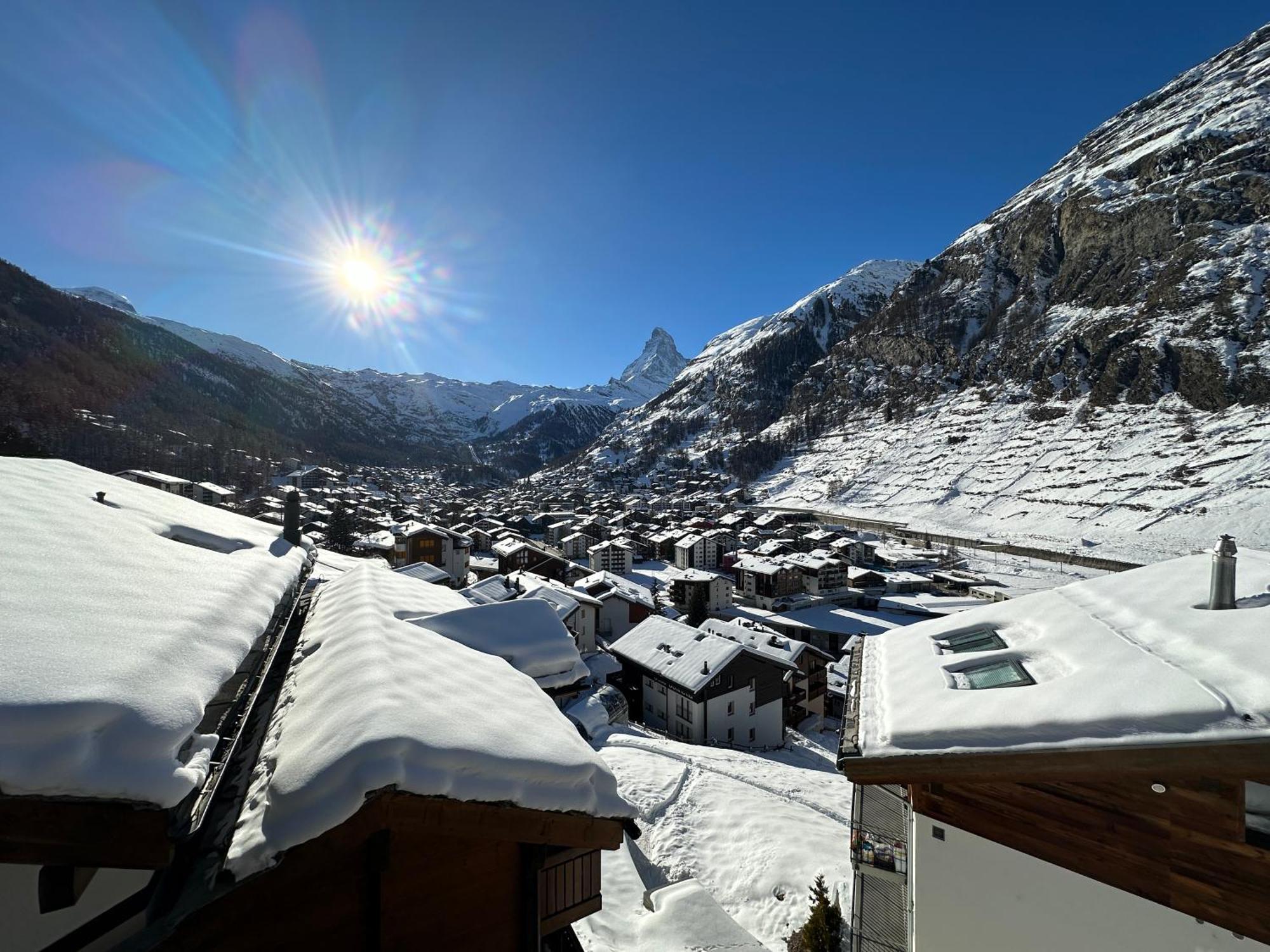Modern Self-Catering Apartment With Matterhorn Views Zermatt Exterior foto
